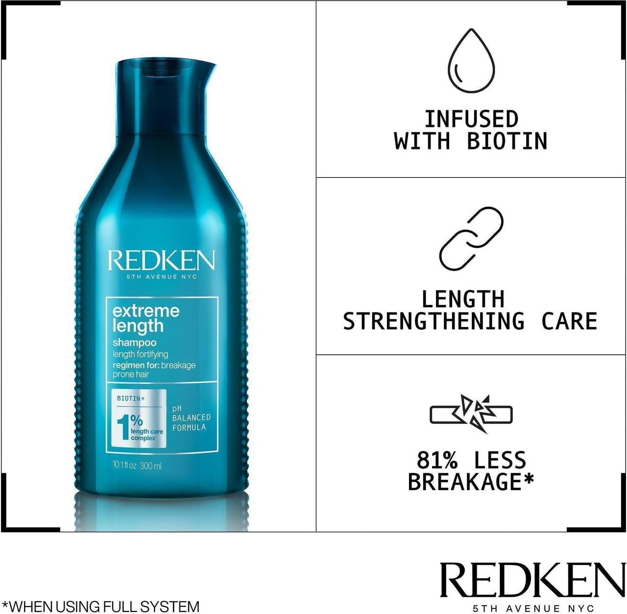 REDKEN_Extreme Lengths Shampoo 300ml / 10.1oz_Cosmetic World