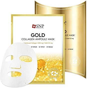 SNP_Gold Collagen Ampoule Mask_Cosmetic World