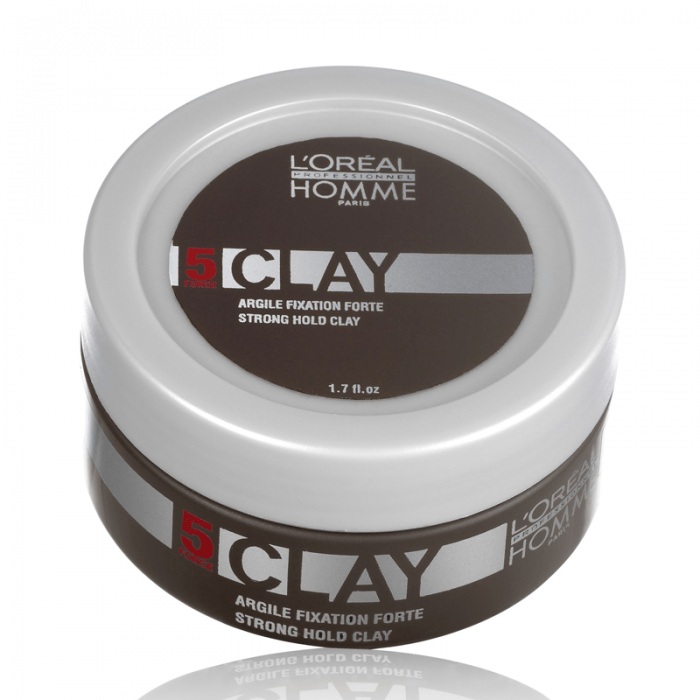 L'OREAL PROFESSIONNEL_Homme Clay Force 5 Strong hold matt clay 1.7oz_Cosmetic World