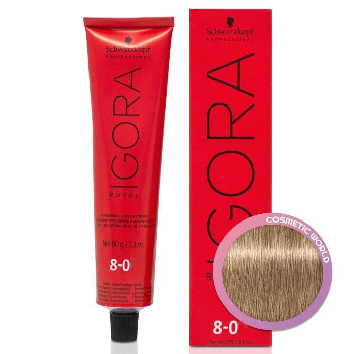 Schwarzkopf Igora Royal 8 0 Light Blonde Natural Cosmeticworldca 4343