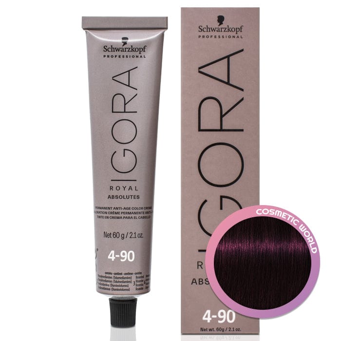 SCHWARZKOPF - IGORA ROYAL_Igora Royal Absolutes 4-90 Medium Brown Violet Natural_Cosmetic World