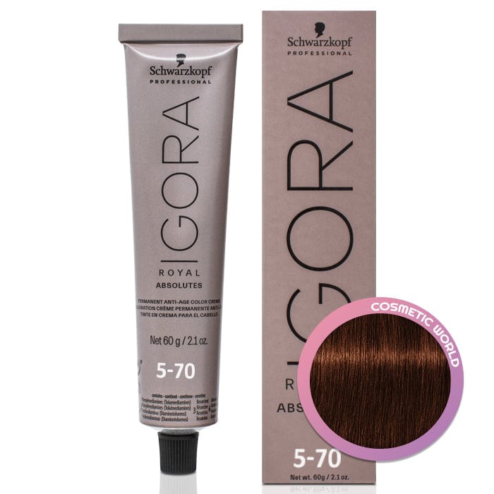 Schwarzkopf Igora Royal Permanent Hair Color - 5-7 Light Copper Brown 