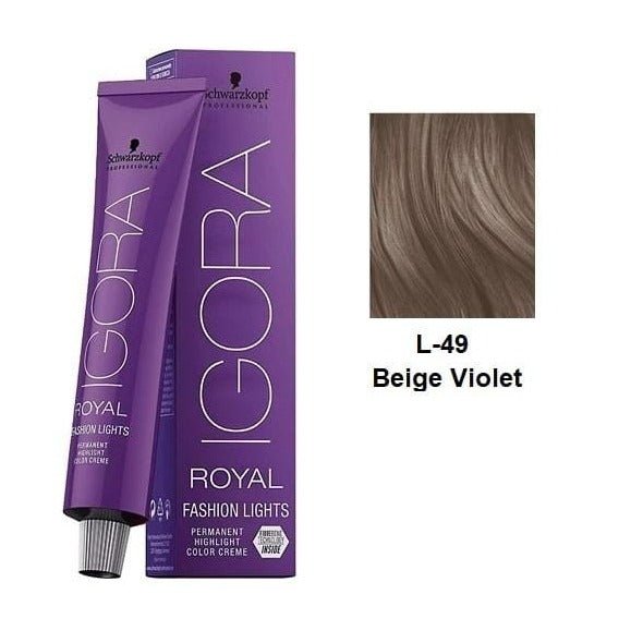 SCHWARZKOPF - IGORA ROYAL_Igora Royal Fashion Lights L-49 Beige Violet_Cosmetic World