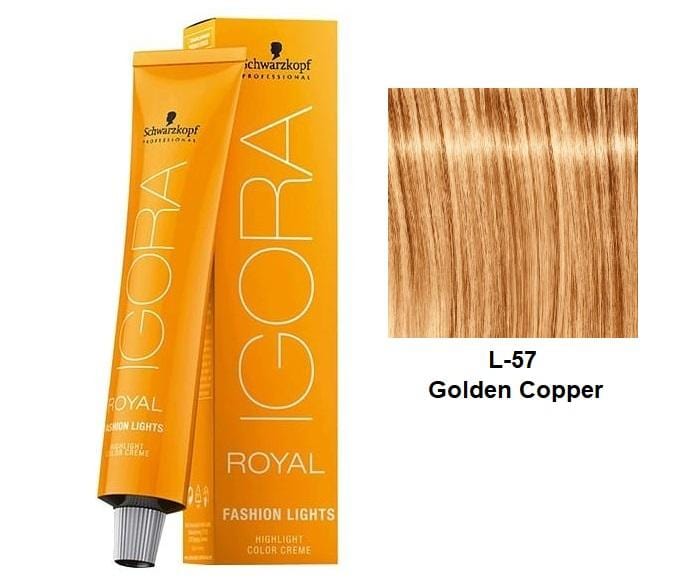 SCHWARZKOPF - IGORA ROYAL_Igora Royal Fashion Lights L-57 Golden Copper_Cosmetic World