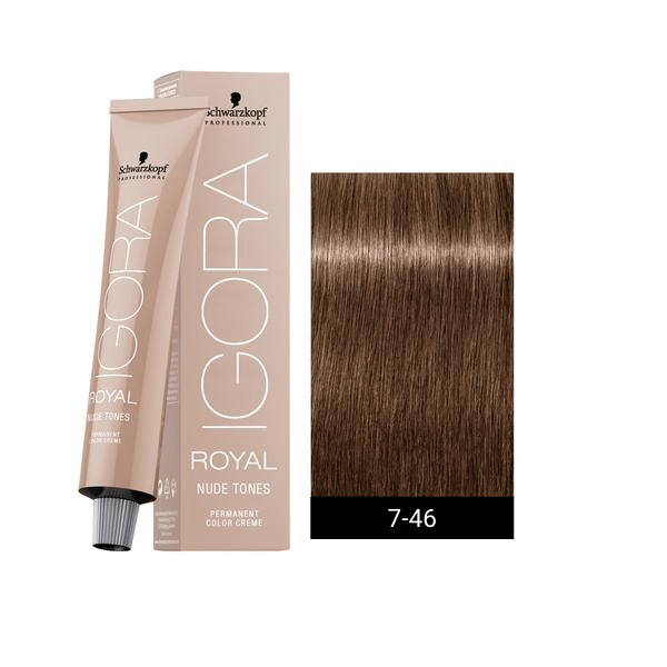 SCHWARZKOPF - IGORA ROYAL_Igora Royal Nude Tones 7-46 Medium Blonde Beige Chocolate_Cosmetic World