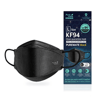 Thumbnail for PURE MATE_KF94 Dust Mask (Black) (Large)_Cosmetic World