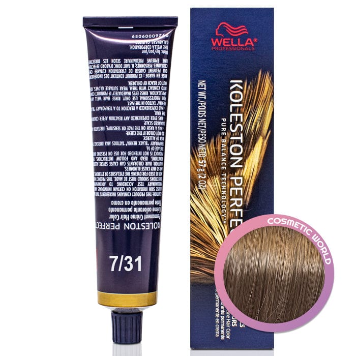 WELLA - KOLESTON PERFECT_Koleston Perfect ME+ 7/31 Medium Blonde/Gold Ash 57g / 2oz_Cosmetic World