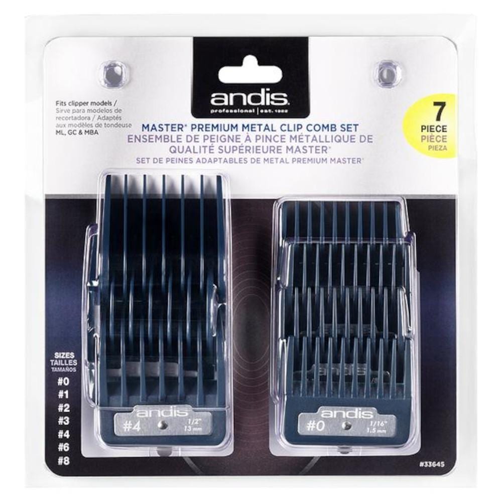 ANDIS_Master Premium Metal Clip Comb Set 7pcs_Cosmetic World