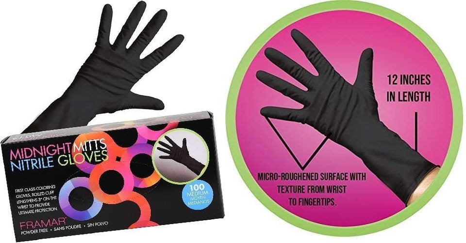 framar handschuhe FRAMAR Midnight Mitts Nitrilhandschuhe – Cosmetic World