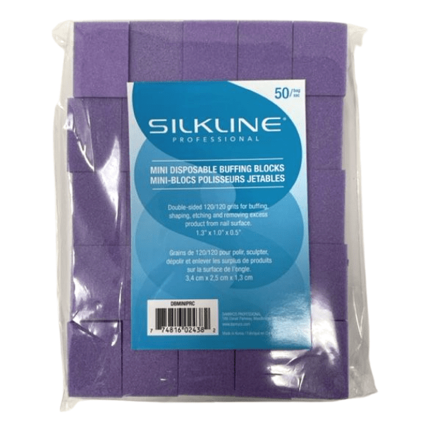 SILKLINE PROFESSIONAL_Mini Disposable Buffing Blocks 50pcs_Cosmetic World