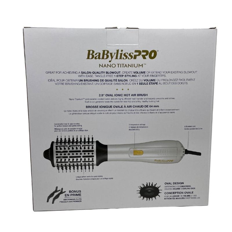 BABYLISS PRO_Nano Titanium Oval Ionic Hot Air Brush_Cosmetic World