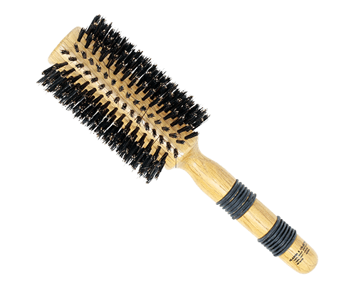 REJUVEN8_Natural Boar Bristle Round Brush 6 cm / 2.36" wide long Large_Cosmetic World