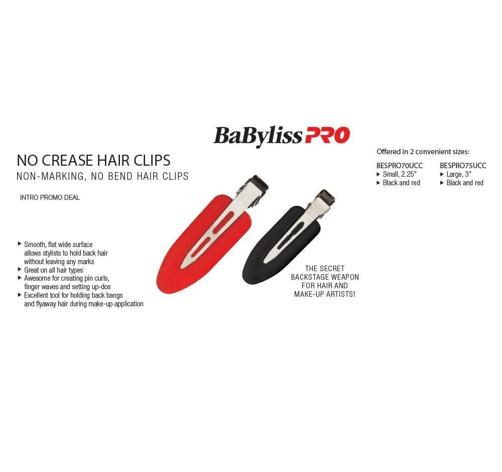 BABYLISS PRO_No-Crease Clips 4 pcs - 3" (7.6 cm)_Cosmetic World