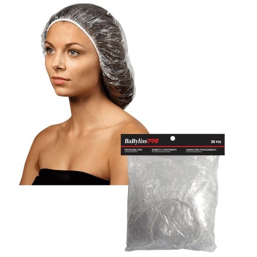 BABYLISS PRO_Processing Caps Plastic with elastic band 30pcs_Cosmetic World