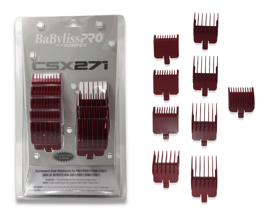 BABYLISS PRO_Replacement Comb Attachments for Clippers 9pcs_Cosmetic World