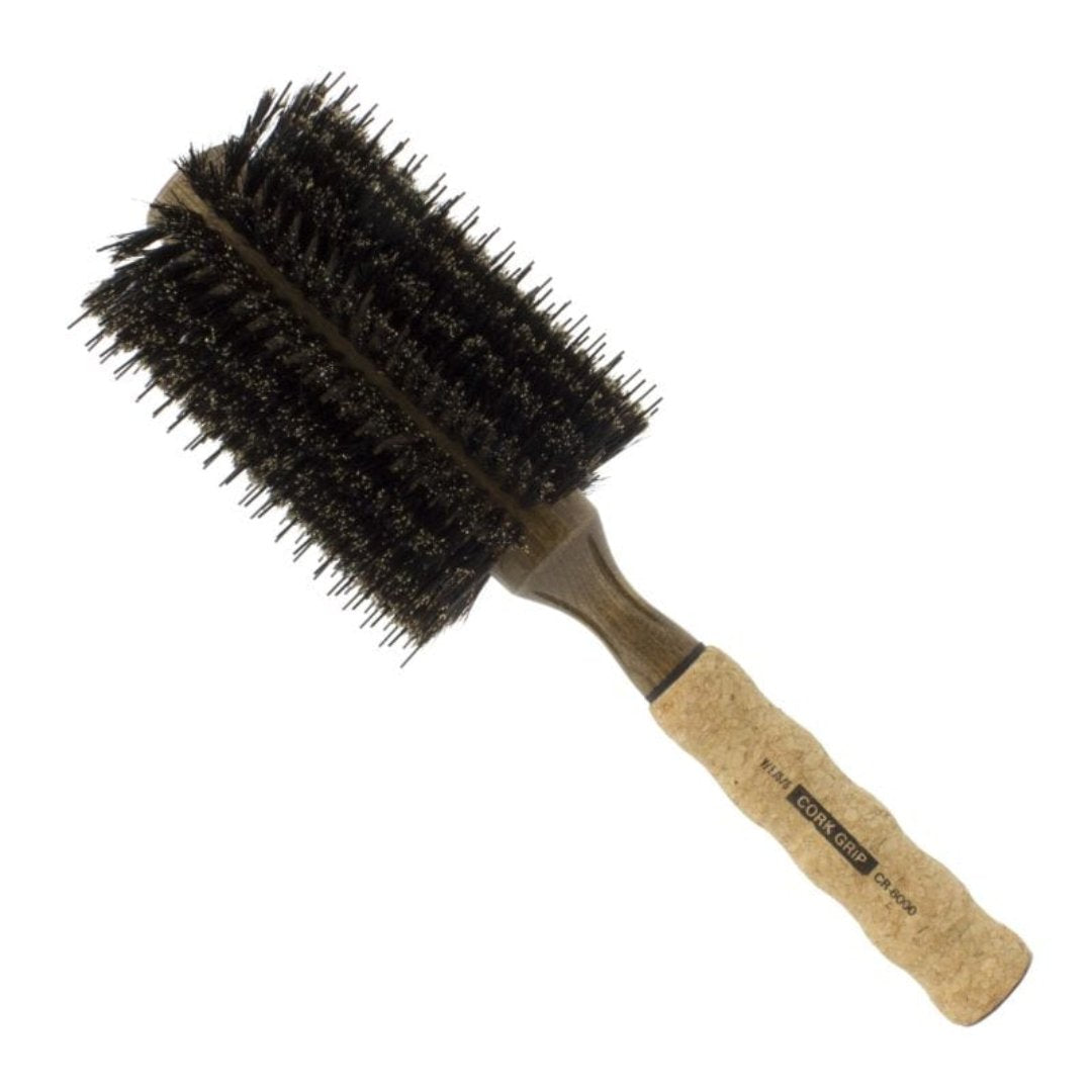 VESS_Round brush - Natural boar bristle - Cork grip 2.75"/ 7 cm_Cosmetic World