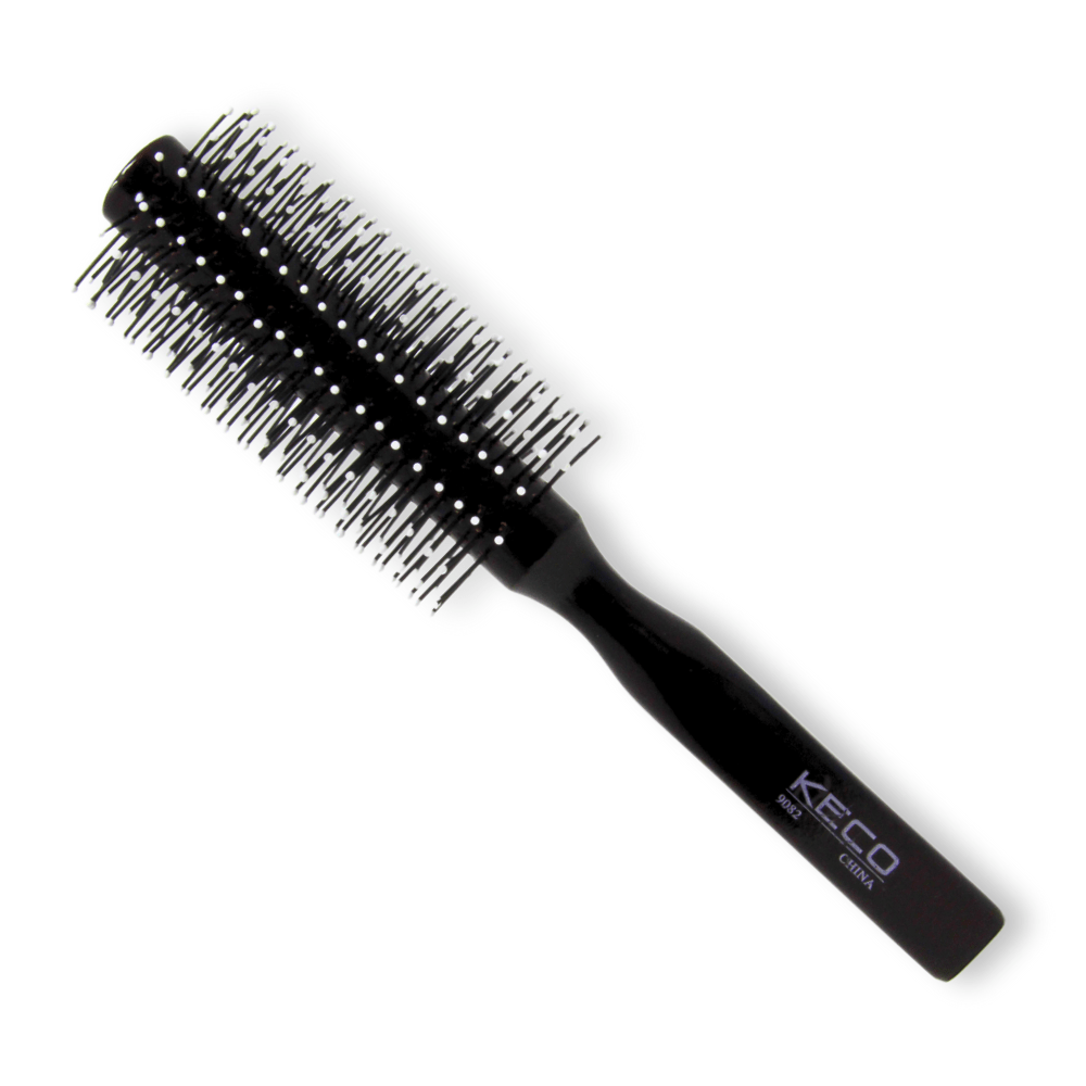 KECO_Round Brush with Nylon Bristles and Round Pin 8.5''_Cosmetic World