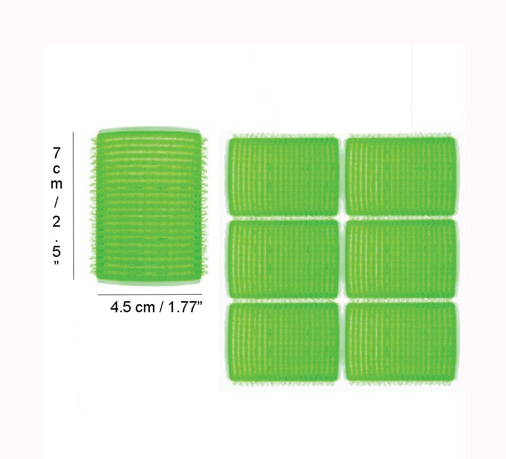 Moon Beaute_Velcro rollers green 4.5 cm / 1.77" wide_Cosmetic World
